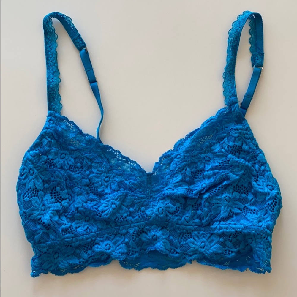Aerie Lace Bralette size M in fun blue